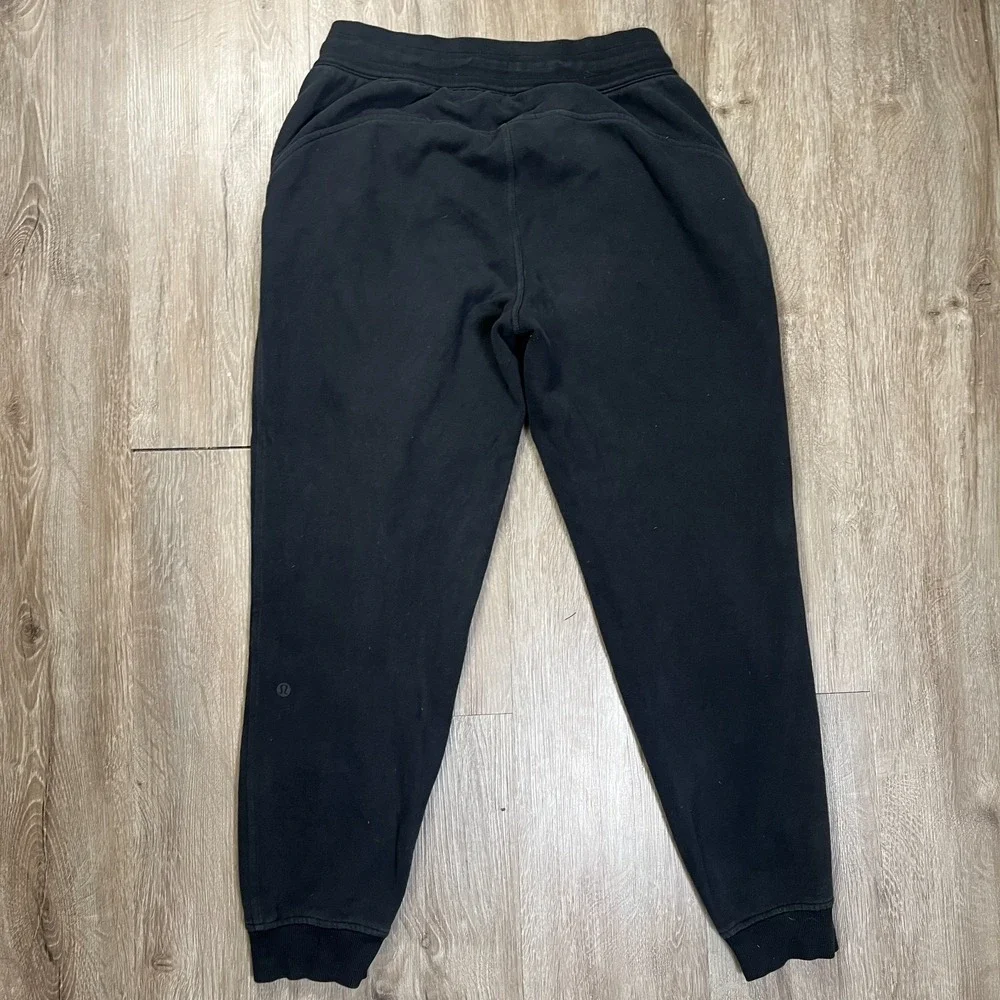Lululemon Scuba Jogger Sweatpants Black Womens Size 8 Fleece Drawstring